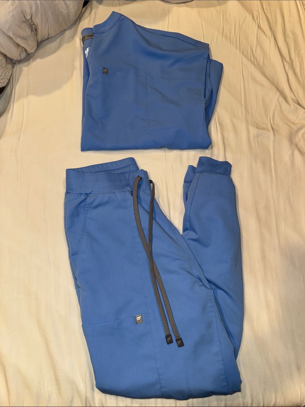 Fabletics Women's Blue Drawstring Joggers & Top Set